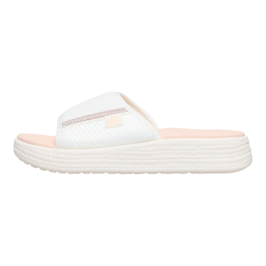Tide Espadrille Slide - Off White/Tan
